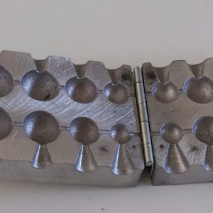 Molde para plomadas pasantes -Bolas. 10gr- 20gr-30gr-40gr-50gr-60gr-70gr-80gr-90gr-100gr.